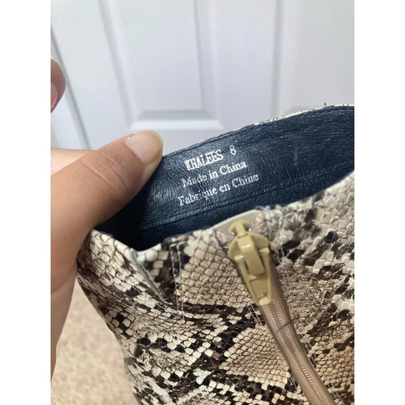 Jeffrey Campbell Khalees snake print booties sz 8 - Picture 10 of 12